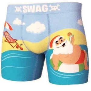 SWAG Men’s - Santa Tropical Holiday Underwear Boxer Brief- Size L (34-36)-NWT